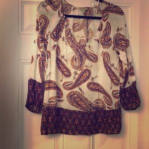 Boho lucky brand blouse